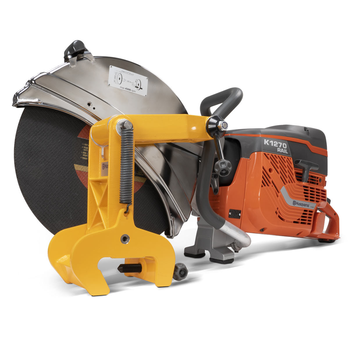 K1270 II 16" Husqvarna Gas Rail Saw w/ Large Clamp (0127611 )